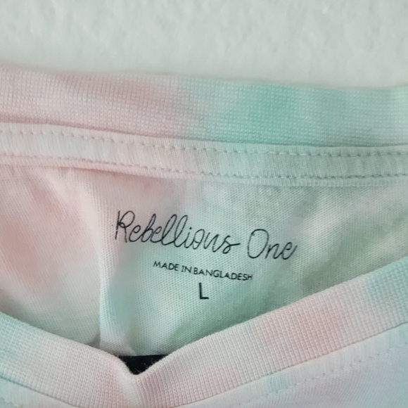 Rebellious One Pastel Butterfly Floral Tee - Picture 6 of 9